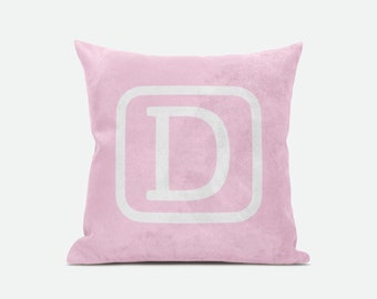 Initial Cushion, Name Cushion, Alphabet Cushion, Pink Cushion, Custom Pillow, New Home Gift, Wedding Bridesmaid Flower Girl Maid Of Honour