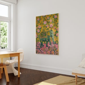 Floral Indian Elephant Print Elephant Painting Elephant Wall Art Indian ...