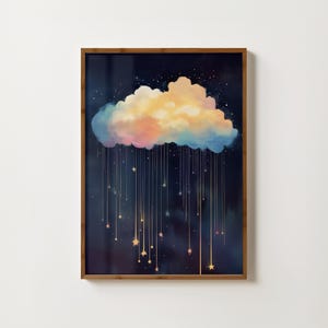 Regenbogen Wolke Prints Vintage Wolke Bilder Sternenhimmel Wandbild Stimmungsvolle Wolke Bilder