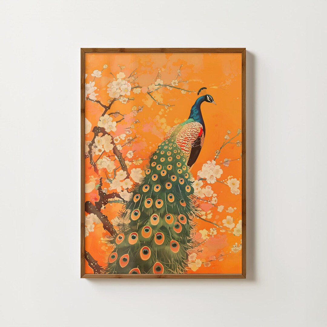★Original ART  ‘Peacock’ Peacock Painting Vibrant Watercolor Original Art Couple