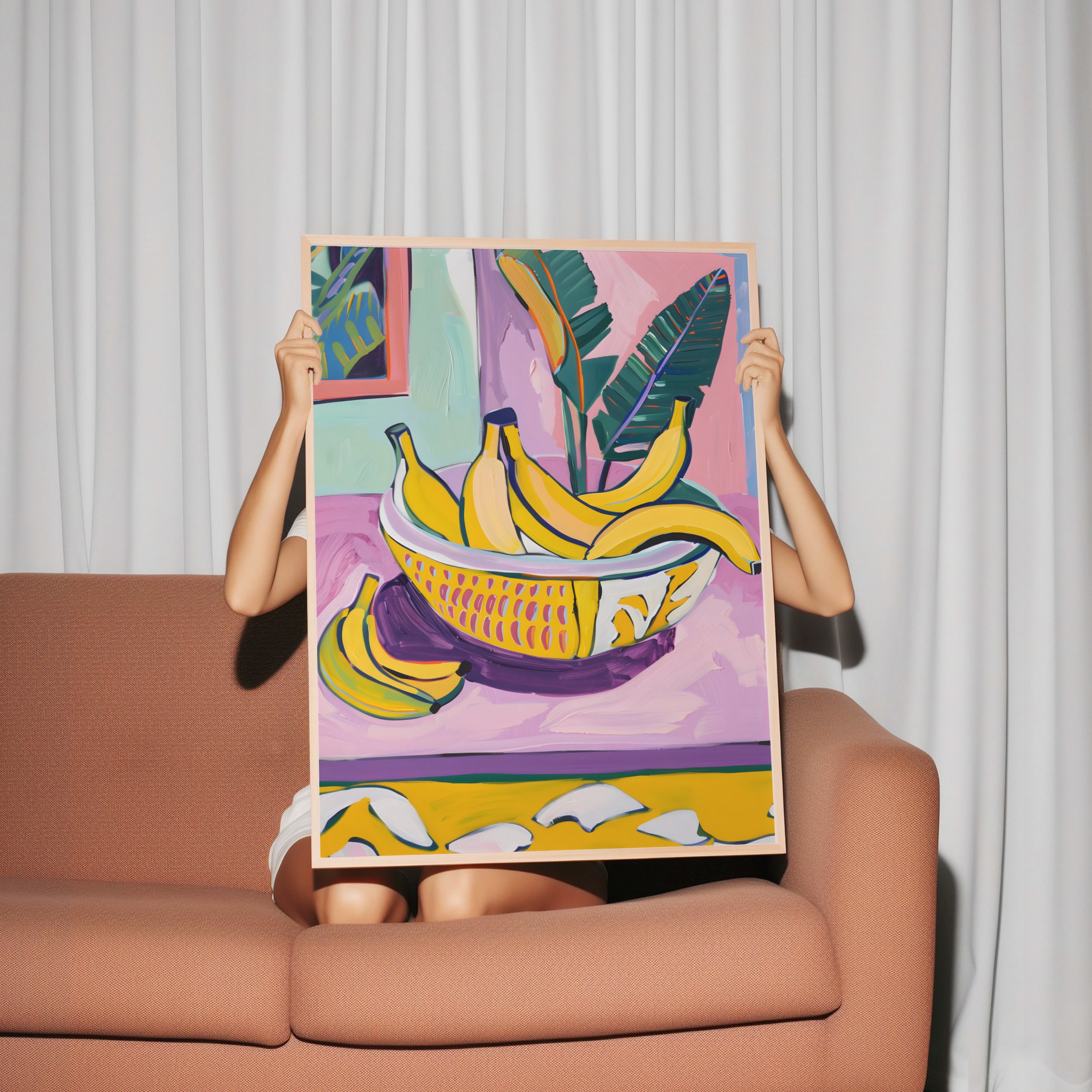 Bananas Print Food Prints for Kitchen Fruit Prints Banana Still Life