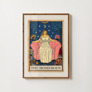 Homebody Tarot Karte Druck Tarot Wand Kunst Homebody Club Druck Wohnzimmer Dekor Tarot Poster Homebody Geschenk Feministischer Druck Beste Freundin Geschenk