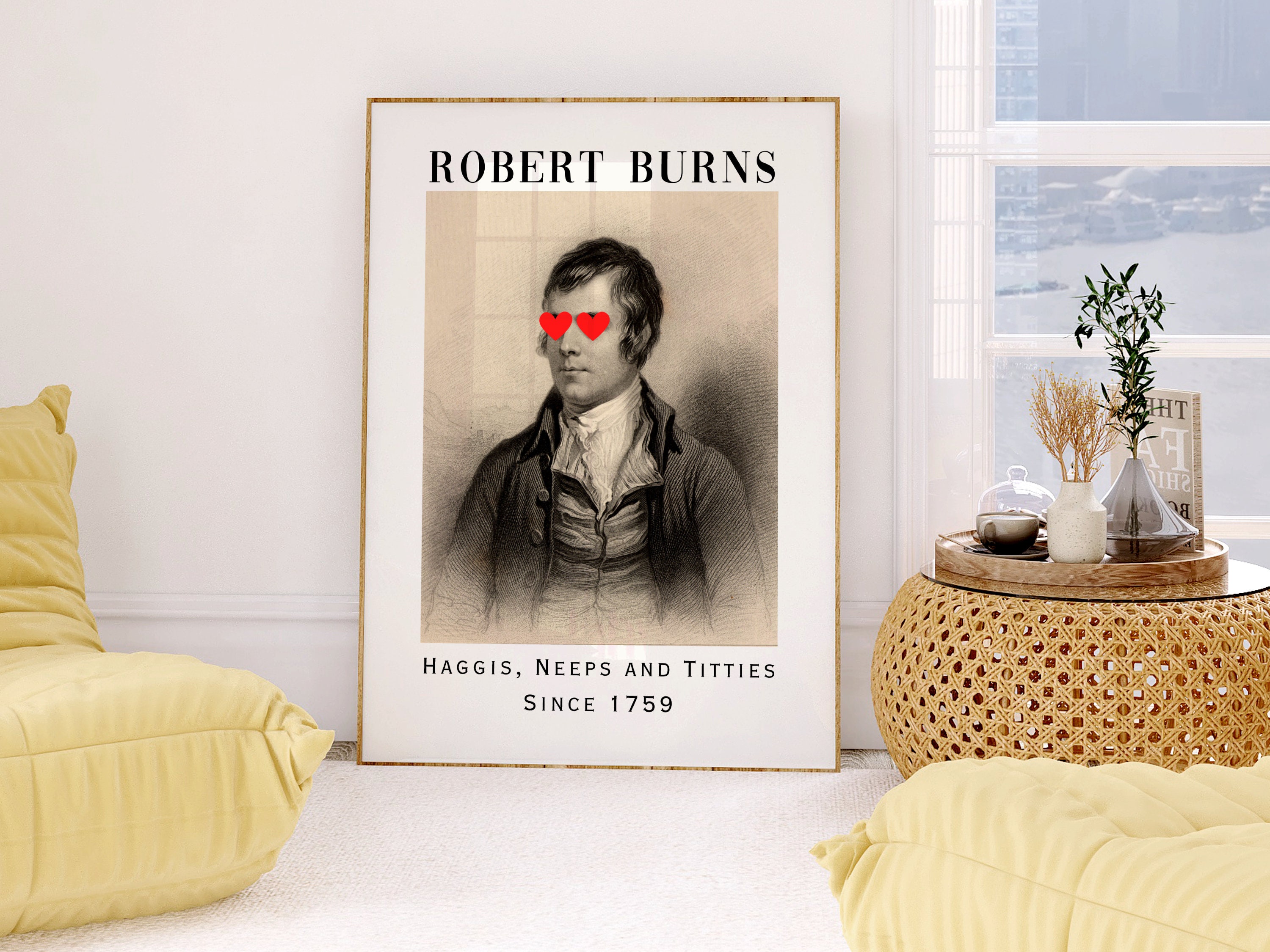 Funny Robert Burns Wall Art, Scottish Art Prints, Scotland Wall Art