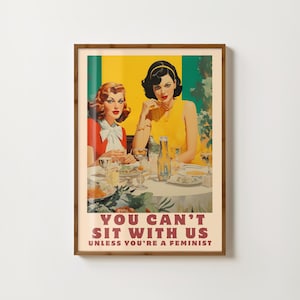 Feminist Poster Feminism Wall Art Funny Feminist Gifts Girl Power Print Lesbian Home Decor Womans Rights Activist Female Empowerment Gifts