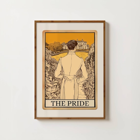 Pride and Prejudice Tarot Card Print Mr Darcy Poster Pemberley