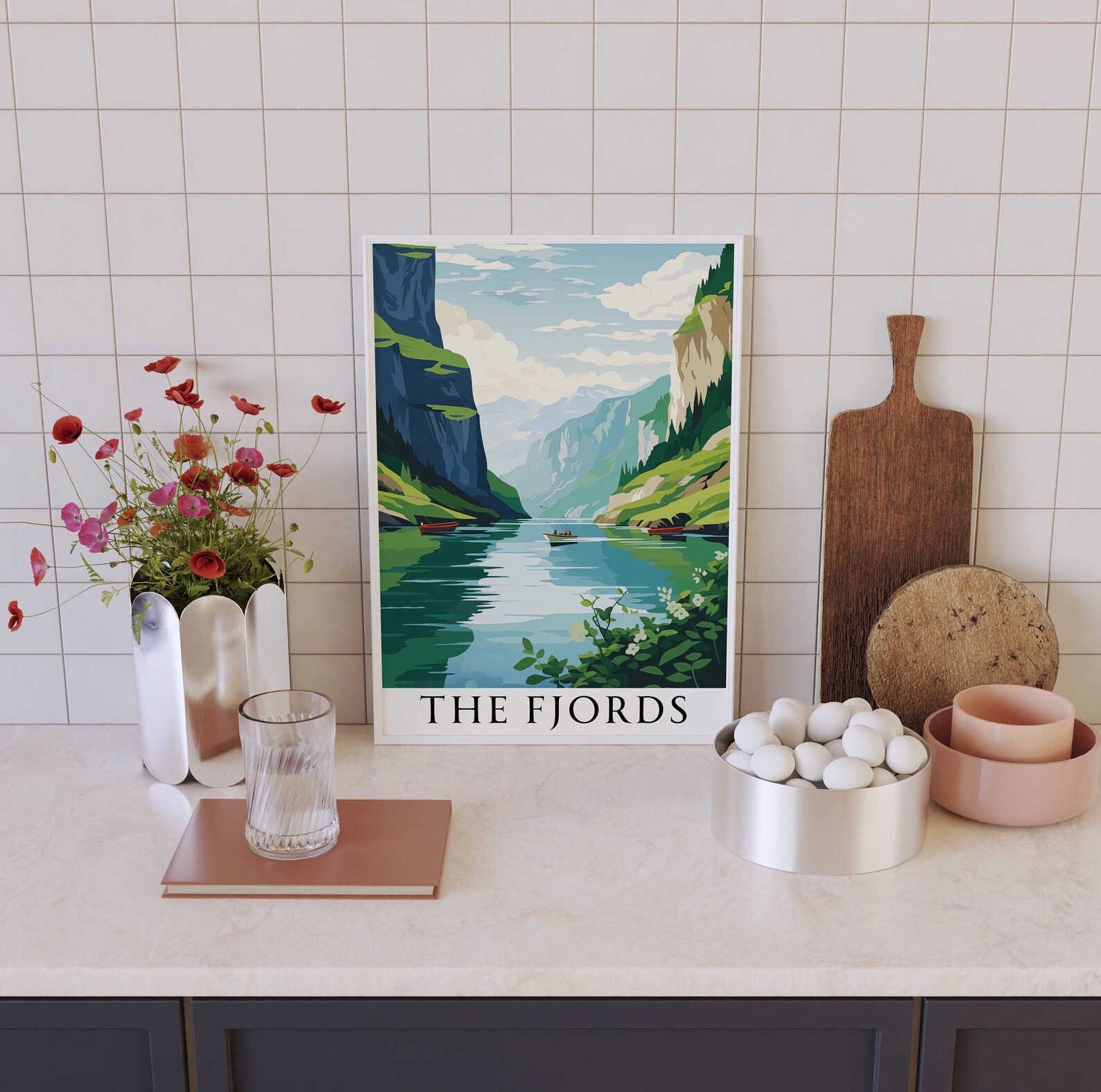 Picture of The Fjords Art Print Fjords Norway Wall Art Fjords Landscape Norway ...