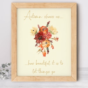 Let things go, Autumn Digital download printable