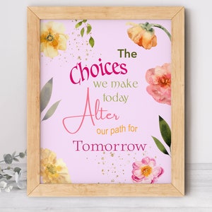 Motivational Quote Instant Digital Download Wall Art for Her