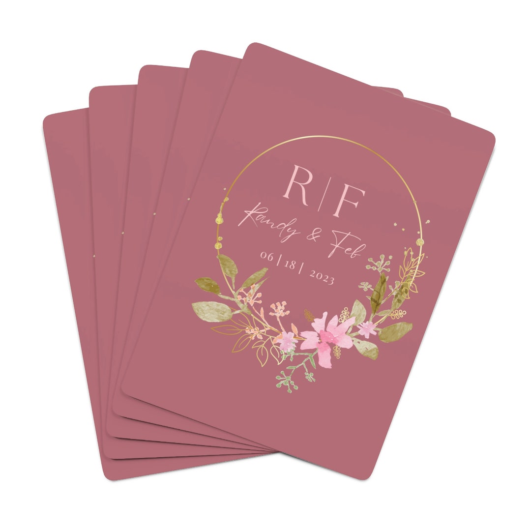 rose-gold-personalized-wedding-playing-cards-custom-name-etsy