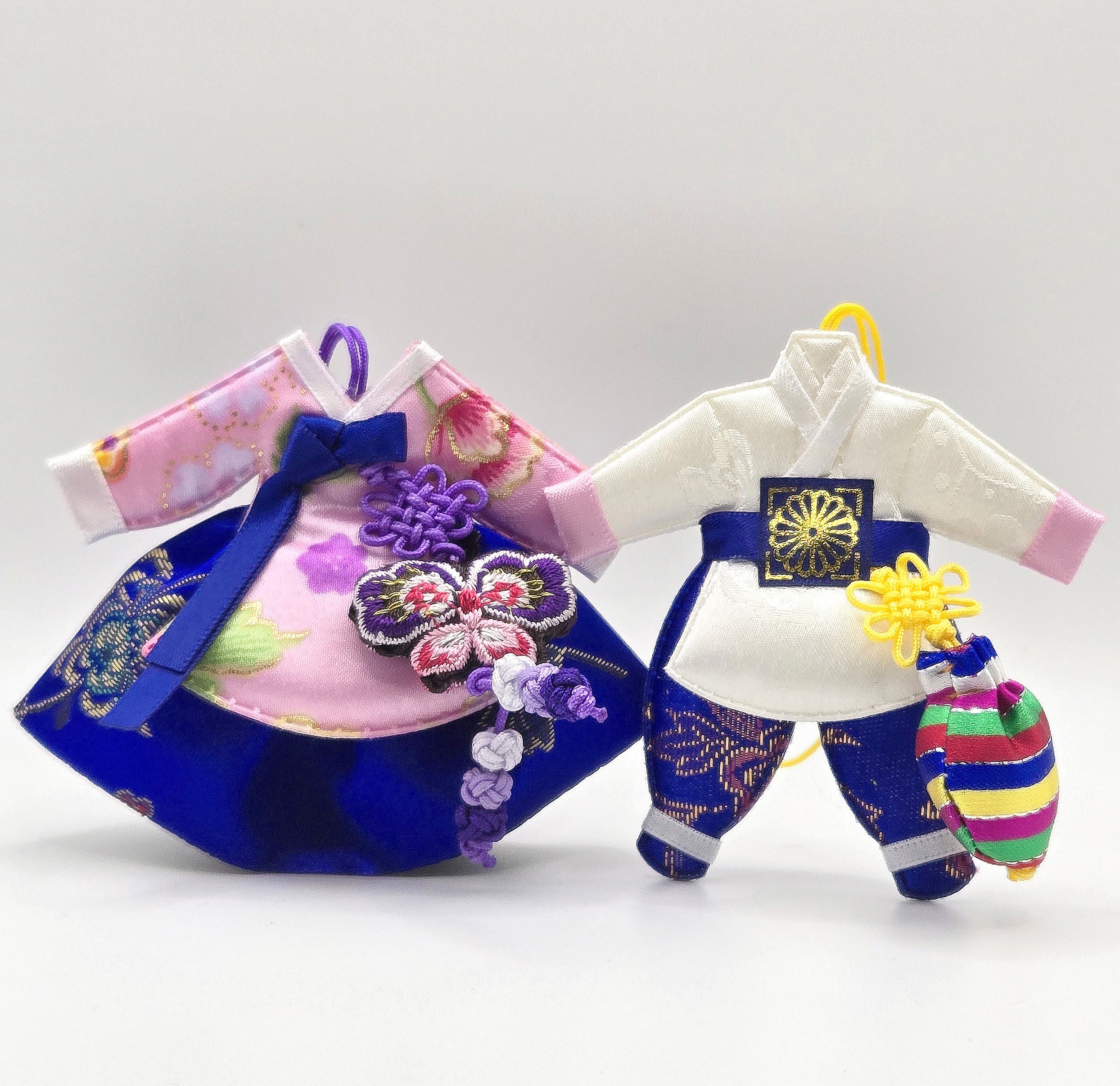 Korean Traditional Dress Mini Hanbok Norigae Keychain
