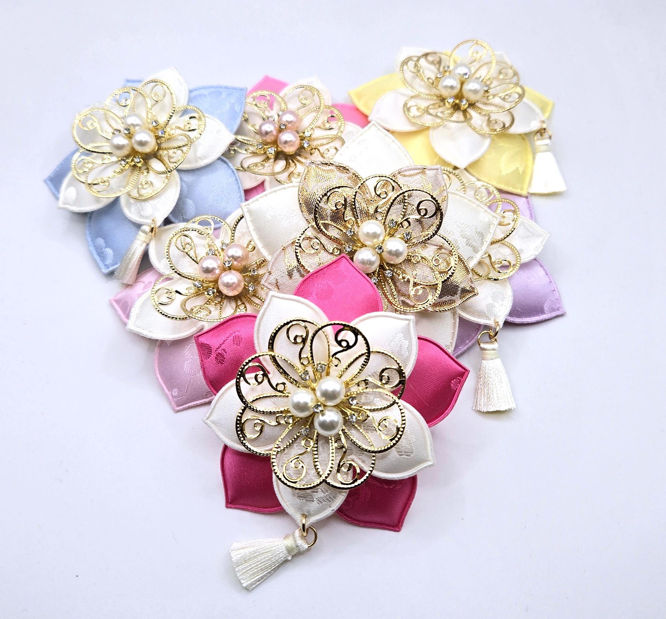 Korean Traditional Hanbok Hair Accessory, Korea Wedding Dress tassel Headband  New year Chuseok Gift