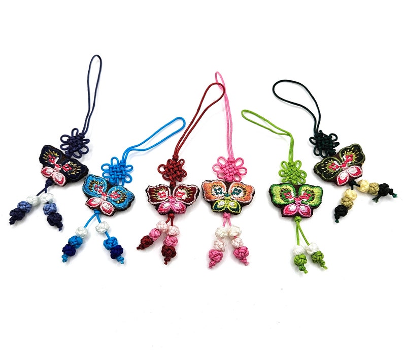 4 of Mini Tassel Norigae Accessory Hanbok 노리개 Korea Key chain Bag charm image 4