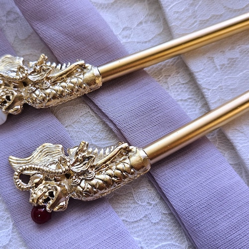 Épingle à cheveux traditionnelle coréenne, pierre gemme naturelle, bâton Binyeo, accessoire hanbok - ornement des cheveux de la reine