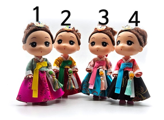 Hanbok Doll Keychain: Korean Traditional Dress Bag Charm Christmas ornament gift