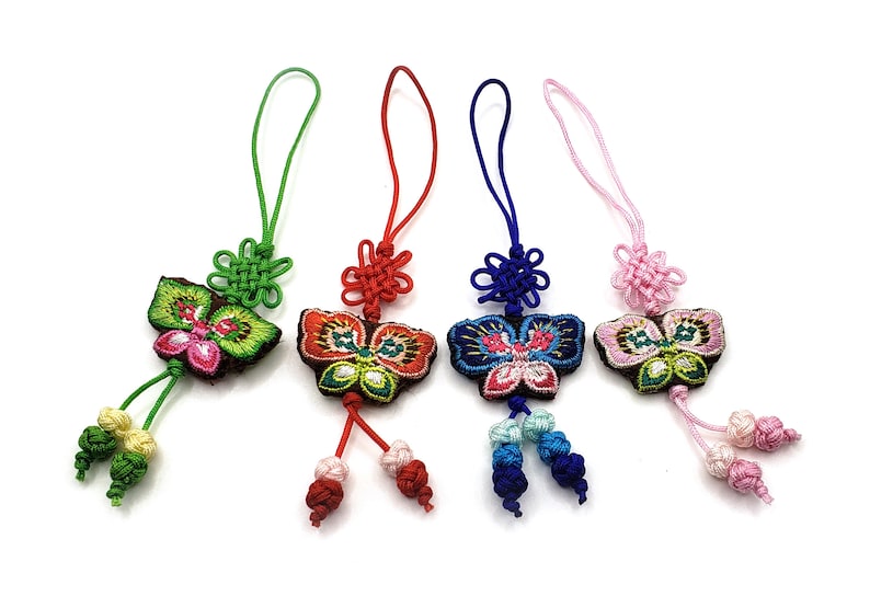 4 of Mini Tassel Norigae Accessory Hanbok 노리개 Korea Key chain Bag charm image 6