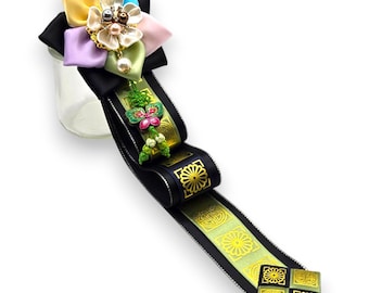 Korean Hanbok traditional Hair Clip – Daenggi Hanbok Ribbon Accessory