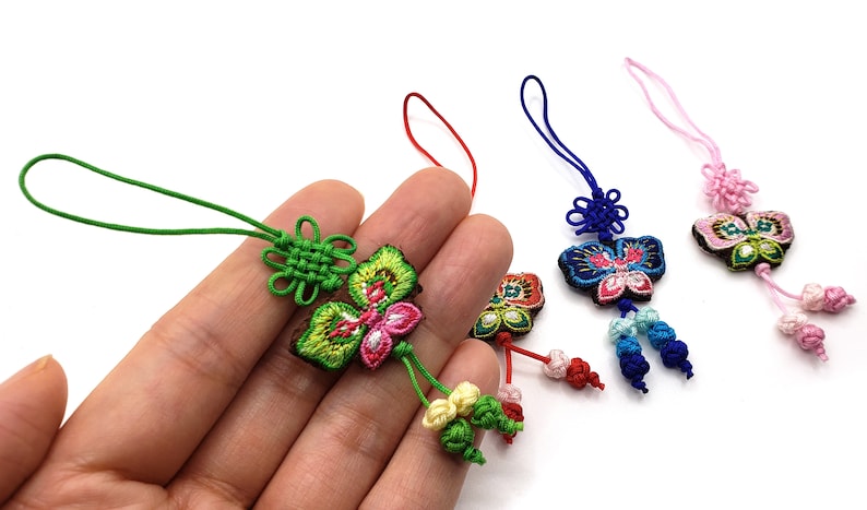 4 of Mini Tassel Norigae Accessory Hanbok 노리개 Korea Key chain Bag charm image 9