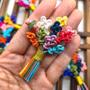 Handmade Korean Knot Flower Bouquet Brooch Maedeup Mother's day Valentine's Day Traditiona Gift Kpop Maedeup 매듭