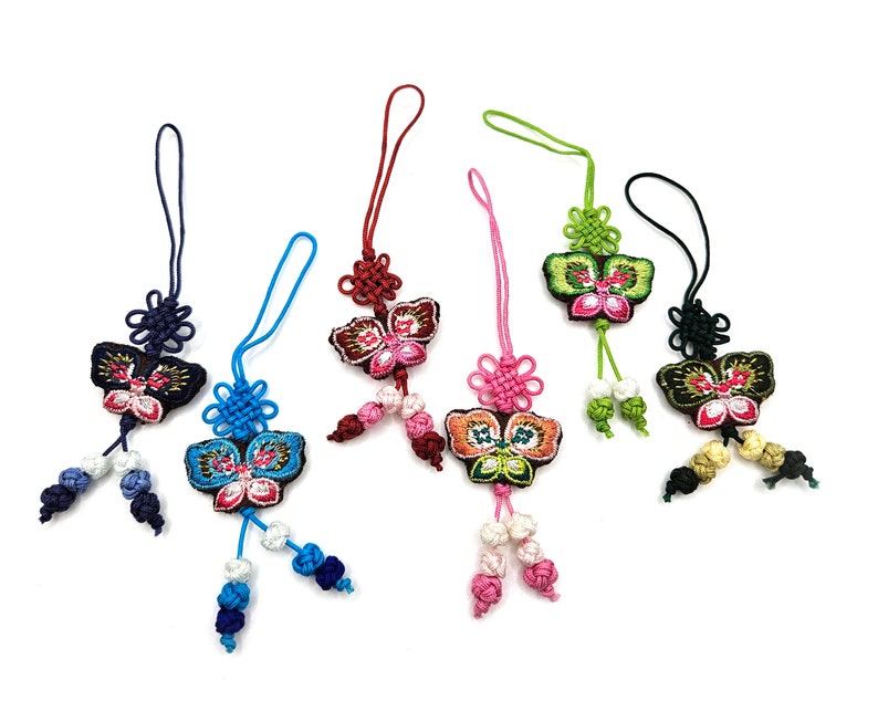 4 of Mini Tassel Norigae Accessory Hanbok 노리개 Korea Key chain Bag charm image 10