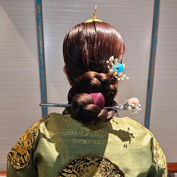 Accessoire de coiffure traditionnel coréen Binyeo Stick Hanbok - ornement cheveux de la reine