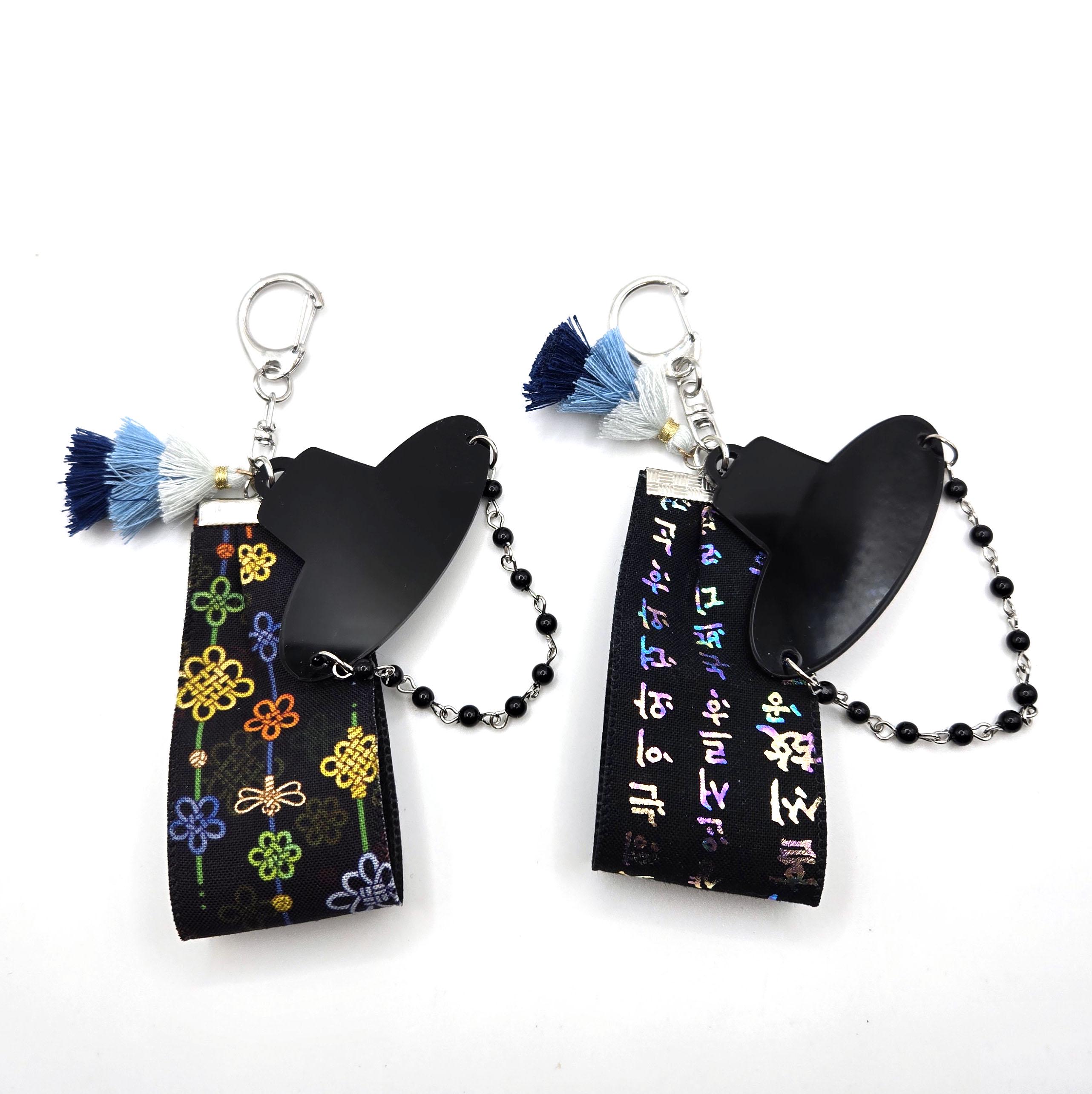 Korea Gat Hat Keychain Kpop Demon Hunters SAJA Boys Tassel Keyring