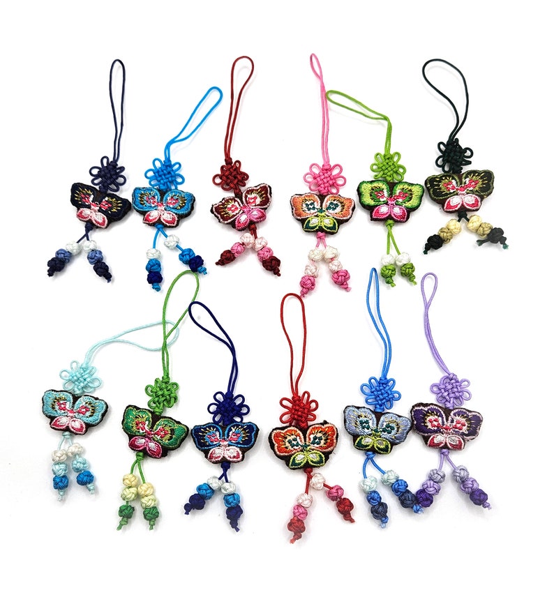 4 of Mini Tassel Norigae Accessory Hanbok 노리개 Korea Key chain Bag charm image 3