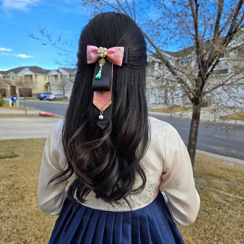 Acessórios para Hanbok coreano daenggi 댕기 Acessórios tradicionais coreanos para cabelo Danggi - Presente de Ano Novo - imagem 4