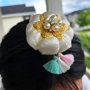 Hanbok hair accessory Pumpkin  Korea Traditional Headband bride&#39;s headpiece braided hair pin 족두리 배씨