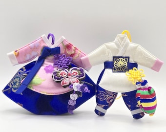 Set of 2 - teacher appreciation week gift -Hanbok norigae Keychain tassel Ornament -  Korea Traditional Souvenir
