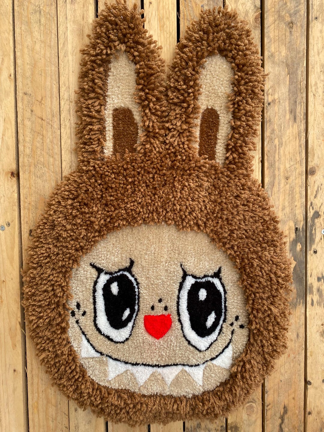 Labubu Rug Hand Tufted Rug – Cute Creepy Labubu Bunny Wall Art – Original Tuftling ...