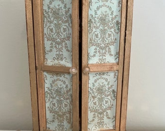 Miniature shabby chic armoire