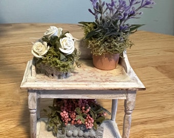 Shabby Chic Miniature Garden Bench