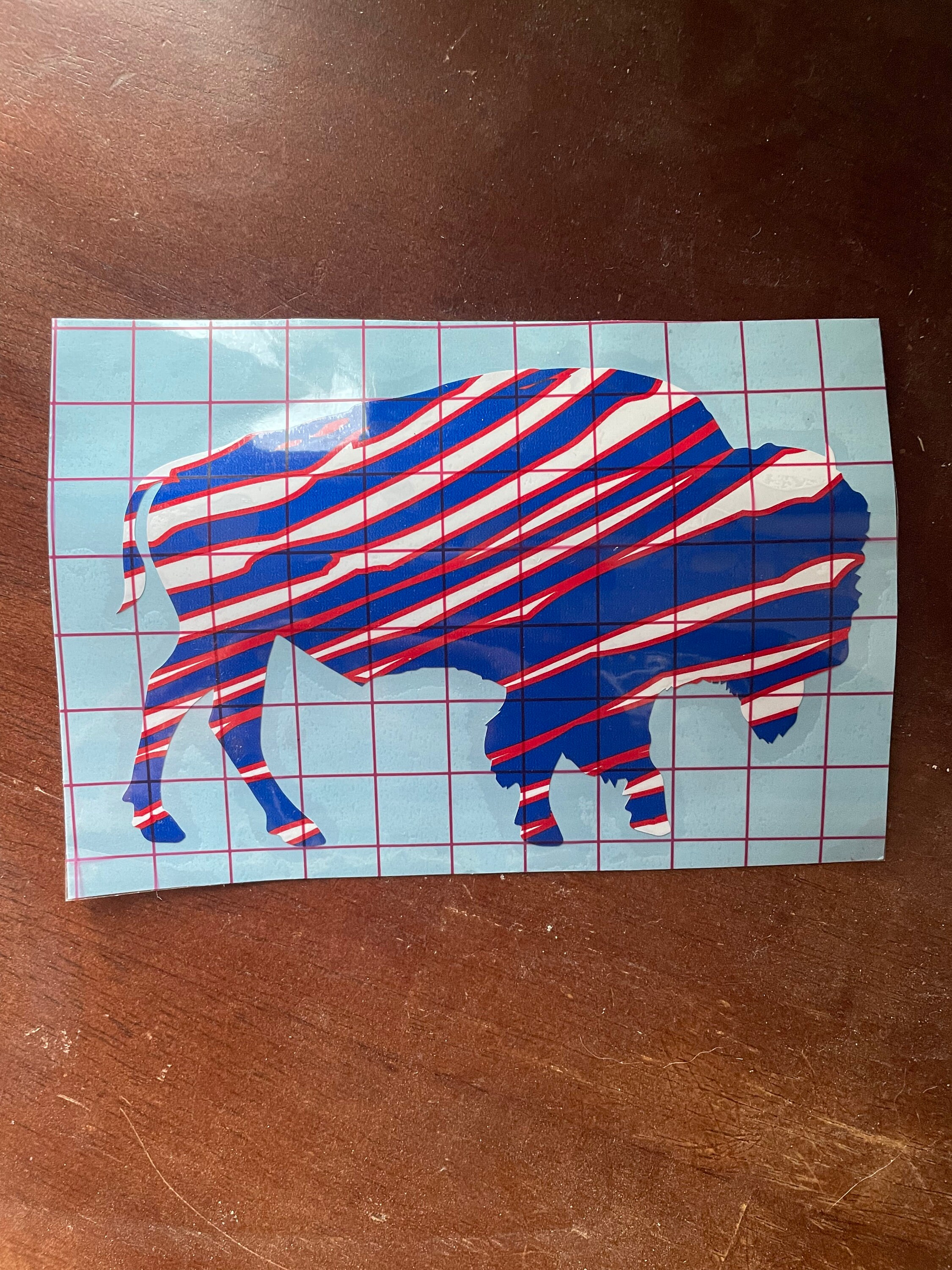 Buffalo Zubaz Craft Cutter Permanent Sticker Vinyl and HTV Zebra