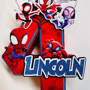 Spidey and his amazing friends 3D 7” Letters or Numbers | Spidey Party Decorations | Spidey Birthday | Spidey Centerpieces