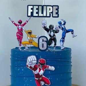 Power Rangers Cake topper, power rangers birthday, power rangers theme, center pieces