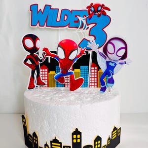 spidey cake topper, spidey and his amazing friends, spidey birthday decoration, birthday decoration, heroes cake topper
