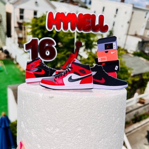 Decorazione per torta a forma di scarpa da ginnastica, tema palla da ginnastica, decorazione per scarpe da ginnastica