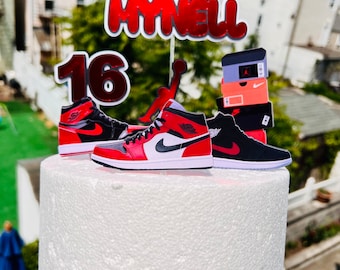 Sneaker cake topper, sneaker ball theme, sneaker decor
