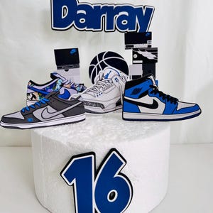 Sneaker cake topper, sneaker ball theme, sneaker decor, basketball theme, centerpieces
