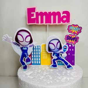 Ghost Spider Inspired Cake Topper, Spidey and Friends Cake Topper, Gwen Spider Cake Topper