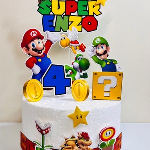 Super Mario cake topper, Super Mario theme, Super Mario party