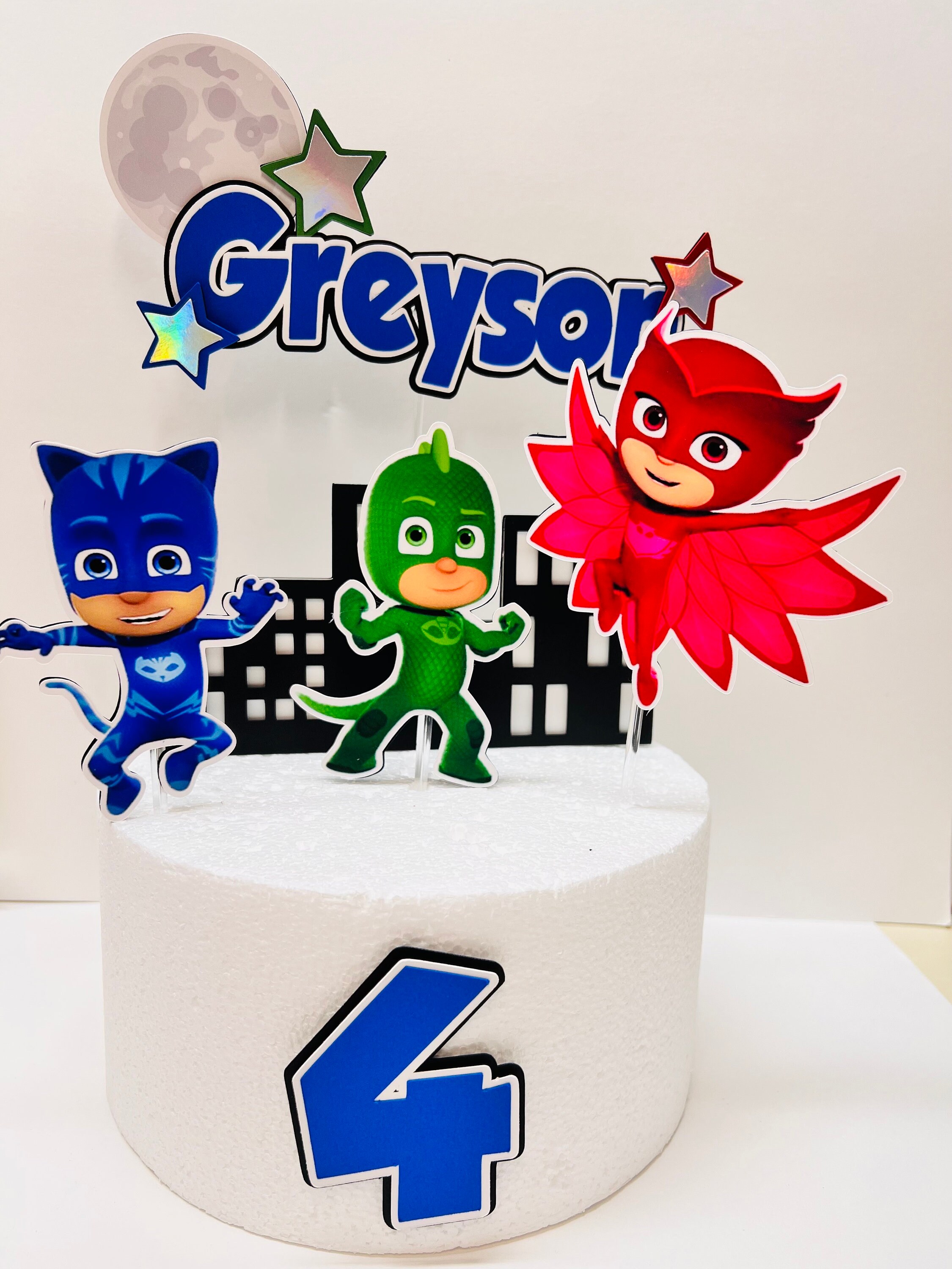 PJ Mask Cake Topper PJ Theme PJ Party Etsy Australia