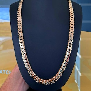 Biżuteria Naszyjnik kubański ze złota 14k, łańcuszek, bransoletka 26&quot; o szerokości 10,30 mm