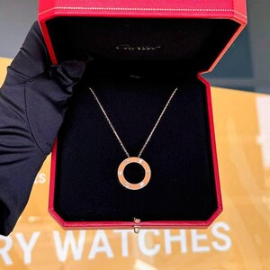 Cartier 18k Rose Gold LOVE KETTE 3 Diamanten Box & Bag
