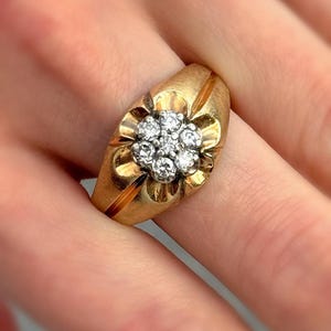 10k solid yellow gold ring with 0.4 CTW size 8.5