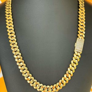 9mm Edge Miami Cuban Link Monaco Chain Necklace CZ Lock Real 9mm Edge Miami Cuban Link Monaco Chain Necklace CZ Lock Real