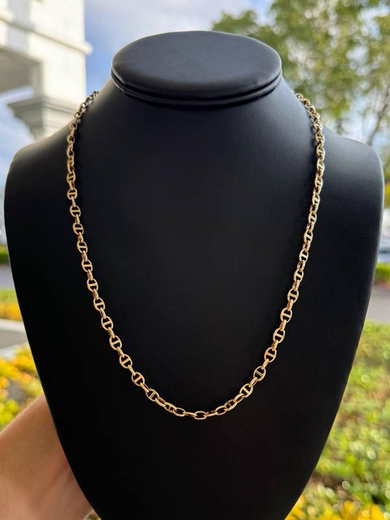 Jewelry New 14k yellow gold solid Mariner chain necklace 20.5” 4.70mm