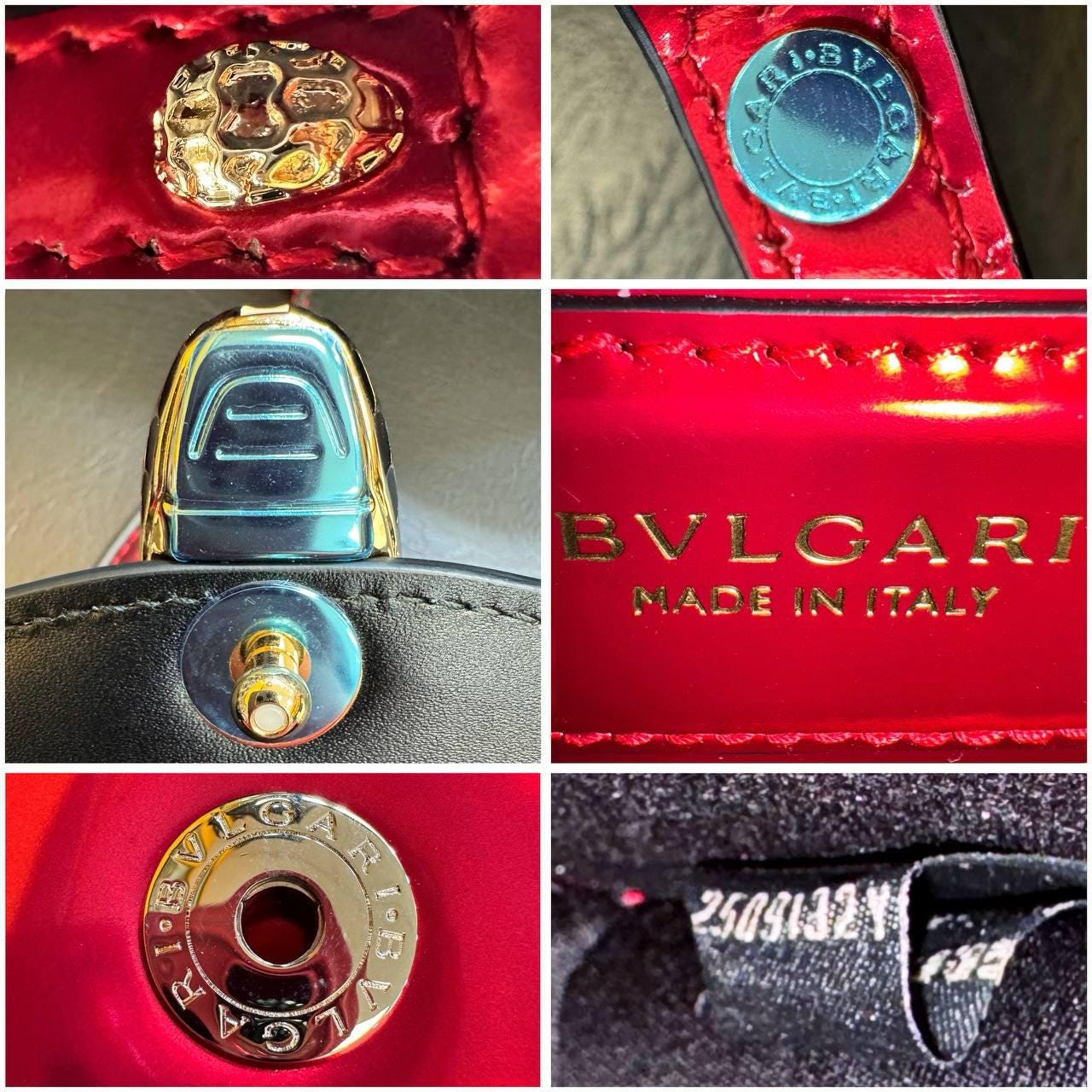 Bvlgari Serpenti Forever Square Crossbody Shoulder Bag Metallic