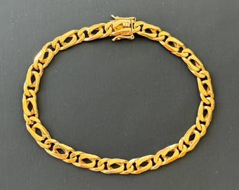 Vintage Cartier 18k Yellow Gold Long Link Bracelet 7.75