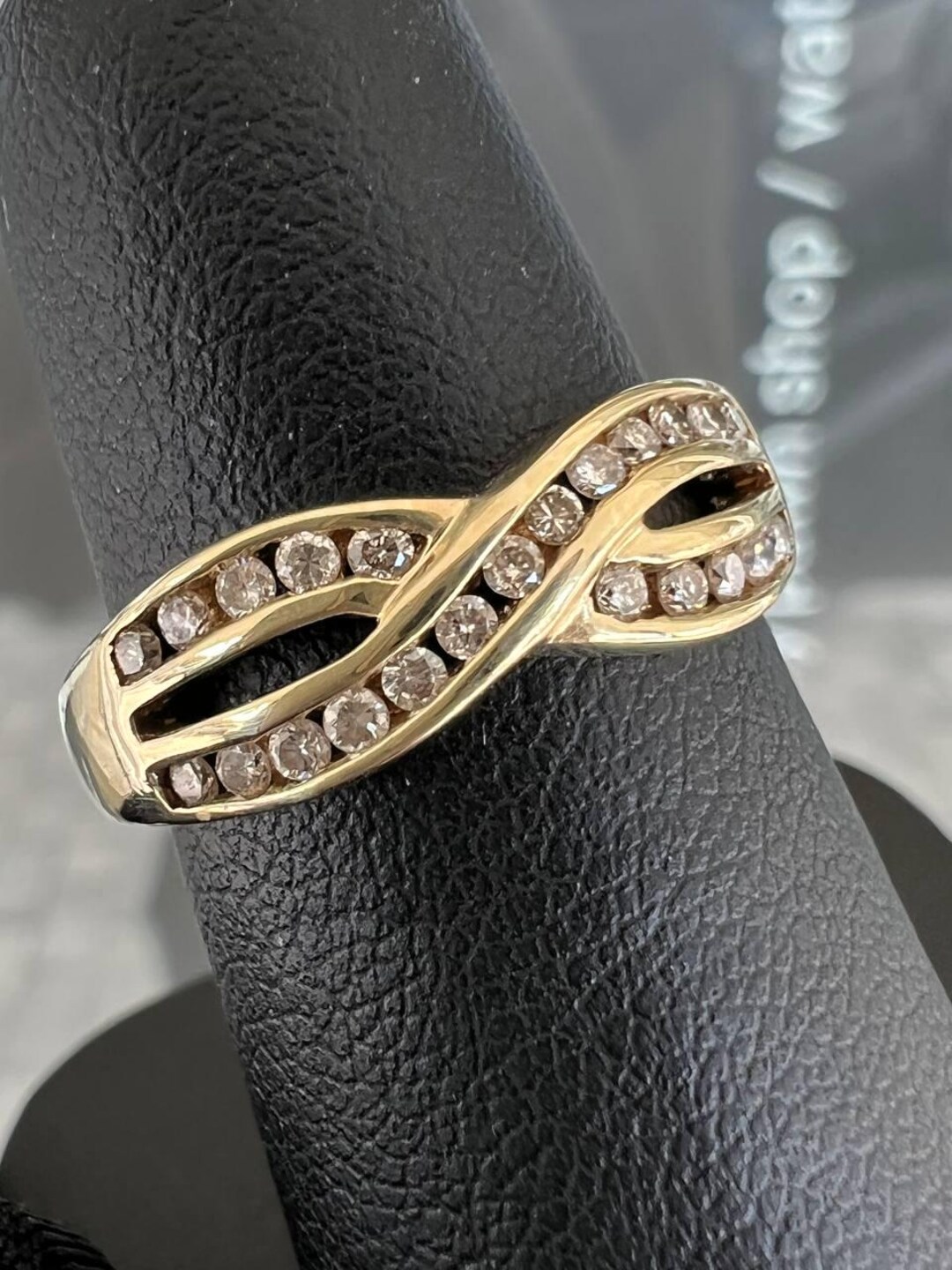 10K Yellow Gold Infinity Ring, 6